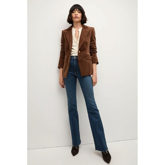 Veronica Beard Reagan Corduroy Dickey Jacket Dark Cocoa 4 - Picture 3 of 16